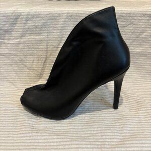 NWOT! Black Peep Toe Booties